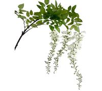 Hill Interiors Wisteria Spray Artificial Plant - White/Green - 180cm - White/Green - 100% Mixed