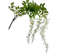 Hill Interiors Wisteria Spray Artificial Plant - White/Green - 180cm - White/Green