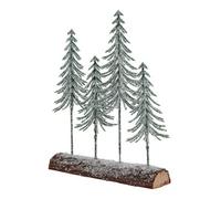 Hill Interiors Wood Spindle Tree Decoration Brown/green/white (One Size)