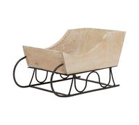 Hill Interiors Wooden Sleigh Christmas Decoration Brown/black (30Cm X 14Cm X 14Cm)