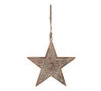 Hill Interiors Wooden Star Hanging Dration In Dark Brown Dark Brown One Size