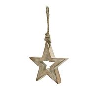 Hill Interiors Wooden Star Hanging Ornament In Dark Brown Dark Brown One Size