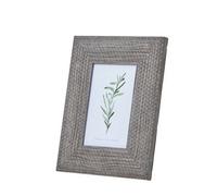 Hill Interiors Woven Photo Frame 4 X 6 - Wood - L1 X W19 X H24 Cm - Grey
