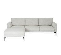 Hill Interiors Zephra Three Seater Sofa With Footstool - Metal - L81 X W241 X H80 Cm - White