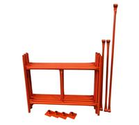 HILL TOP FABRICATIONS CO (1998) LTD - Scaffolding Tower 3.5 Meters (11'6"') Working Height 4x4 Base Size. Steel & Polyester Powder Coated (PPC) Safety Orange for A High Quality Durable Finish