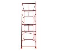 HILL TOP FABRICATIONS CO (1998) LTD - Scaffolding Tower 4.26 Meters (14') Working Height 4x4 Base Size. Steel & Polyester Powder Coated (PPC) Safety Orange for A High Quality Durable Finish
