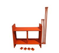 HILL TOP FABRICATIONS CO (1998) LTD - Scaffolding Tower 5.02 Meters (16'6") Working Height 4x4 Base Size. Steel & Polyester Powder Coated (PPC) Safety Orange for A High Quality Durable Finish