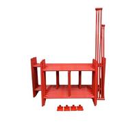 HILL TOP FABRICATIONS CO (1998) LTD - Scaffolding Tower 7.77 Meters (25'6") Working Height 6x4 Base Size. Steel and Polyester Powder Coated (PPC) Safety Orange for A High Quality Durable Finish.