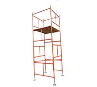 HILL TOP FABRICATIONS CO (1998) LTD - Scaffolding Tower with Boards 7.77 Meters (25'6") Working Height 4x4 Base Size. Steel and Polyester Powder Coated (PPC) for A High Quality Durable Finish.