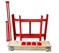 HILL TOP FABRICATIONS CO (1998) LTD - Scaffolding Tower with Scaffolding Boards 3.5 Meters (11'6") Working Height 4x2'6 Base Size. Steel & Polyester Powder Coated (PPC) High Quality Durable Finish.