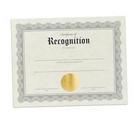 Hill Valley Greetings Certificate of Recognition - 15 Fill in Award Certificates with Gold Foil Embossed Seals