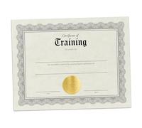 Hill Valley Greetings Certificate of Training - 15 Fill in Award Certificates with Gold Foil Embossed Seals