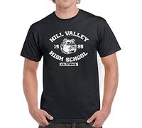 Hill Valley High School 80S Movie Future T-Shirt Mens Unisex Black Tees M