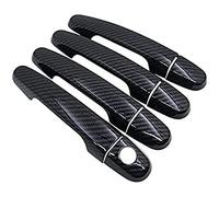 HILLAR 4pcs car Door Handle Cover,for Toyota Corolla Verso AR10 2004-2009 Gloss Black ABS-Carbon Fibre Door Covers Handles Handle Decal Frame Trim Protector