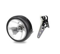 HILLAR Motorcycle Headlight Universal Retro 5.75 Inch LED Motorcycle Headlights 12V Round Headlight Motorcycle LED Headlight Motorcycle Head Light(Bracket B)
