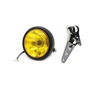 HILLAR Motorcycle Headlight Universal Retro 5.75 Inch LED Motorcycle Headlights 12V Round Headlight Motorcycle LED Headlight Motorcycle Head Light(Bracket A)