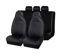 HILLAR Universal High Back Bucket Car Seat Covers Waterproof Leather Full Set Compatible Airbag Car Seat Cover