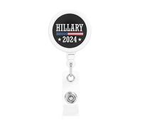 Hillary Clinton 2024 Retractable Badge Holder Reel Clip Id Card Holder forNurse Student Office Worker