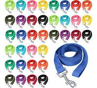 Hillban 36 Pcs Dog Leash Bulk 5 ft Multicolored Puppy Training Leash Slip Pet Traction Nylon Rope for Small Medium Dogs Agility, Yard, Camping, Backyard Play(12 Colors)