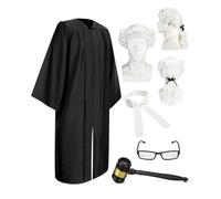 Hillban 5 Pcs Halloween Judge Costume Accessory,Fabric Bow Tie,45”