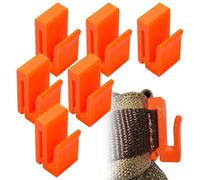 Hillban 6 Pack Saddle Hunting Molle Clips Heavy Duty Quick Attach Fasteners 3D Printed Durable Gear Hanging Clips for Tree Stands, Hunting Packs & Equipment Accessories(Red)