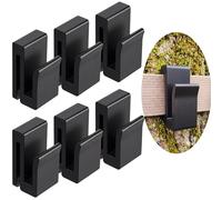 Hillban 6 Pack Saddle Hunting Molle Clips Heavy Duty Quick Attach Fasteners 3D Printed Durable Gear Hanging Clips for Tree Stands, Hunting Packs & Equipment Accessories (Black)