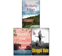 HILLBILLY ELEGY, Where the Crawdads Sing and Shuggie Bain 3 Books Collection Set