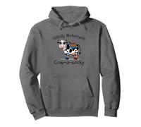 Hillbilly Motorcycle Cow-A-Socky Hilarious Cow Word Pun Fun Pullover Hoodie