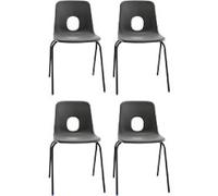 Hille E Series Size F Classroom Chair Non-Height Adjustable Seat Multicolour 470 x 500 x 760 mm Pack of 4