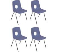 Hille E Series Size F Classroom Chair Non-Height Adjustable Seat Multicolour 470 x 500 x 790 mm Pack of 4