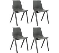 Hille ErgoStack Classroom Chair Non-Height Adjustable Seat Multicolour 482 x 410 x 775 mm Pack of 4