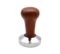 Hillento Coffee Tamper, Wooden Coffee Tamper, Espresso Tamper 58mm Stainless Steel Base with Solid Wooden Handle, Coffee Shop Supplies, Barista Tools and Equipment, Brown