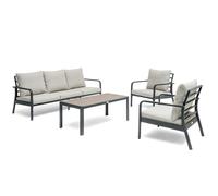 Hillerstorp - Hånger Sofa Set, Grey Beige / Black - Black
