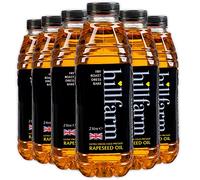 Hillfarm Extra Virgin Cold Pressed Rapeseed Oil - 6x2 Litre, Suitable for Cooking, Baking and Frying