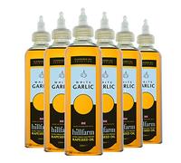 Hillfarm White Garlic Extra Virgin Cold Pressed Rapeseed Oil - 6x 250ml Plastic Bottle - Suitable for Dressing, Marinating, Baking and Frying