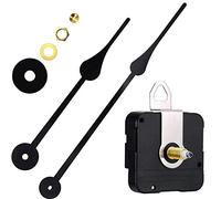 HILLHOME High Torque I Shaft Hands Quartz DIY Wall Clock Movement Mechanism with 9.1 Inch Long Spade Hand Battery Operated Repair Parts Replacement, 5/32 in Max Dial Thickness, 17/25 in Total Length