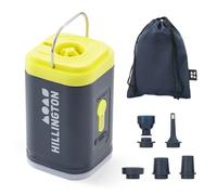 Hillington 3-in-1 Portable USB Air Pump - Rechargeable, Weather-Resistant, Multi-Purpose Pump with Camping Light, Quiet Operation, and 5 Nozzles - Compact & Lightweight for Travel and Outdoor Use
