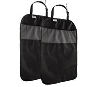 Hillington Back Seat Protective Kick Mats Waterproof and Stain Resistant Covers with 3 Mesh Storage Pockets