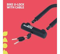 Hillington Bike U Lock With Cable For Bicycles & Scooters