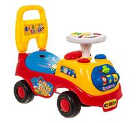 Hillington My First Ride On and Push Along Buggy Car Colourful First Steps Toddler Walker Learning Toy with Sounds and Accessories (RED)