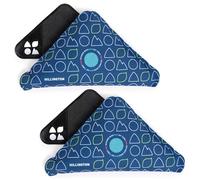 Hillington Reusable Triangle Car Dehumidifier Bags 450g, 2-Pack - Moisture & Condensation Absorbers with Sticky Pads, Microwave Rechargeable for Cars, Vans & Caravans