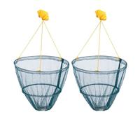 Hillington Set of 2 Crab Drop Net - Collapsible Crabbing Kit with Bait Spring Clip & Rot-Proof Rope - Crabbing Net for Catching Fish, Prawn, Lobster, Crayfish Trap, - Heavy Duty Portable Fish Trap
