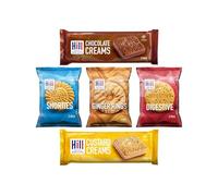 Hilll Mini Pack Biscuits - 50 Single-Serve Packs (3 Biscuit in Each Pack, 150 Biscuitss in Total) Individually Wrapped Snacks for Lunchboxes & On-the-Go