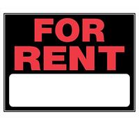 Hillman 840026 For Rent with Fill In, Plastic Sign, 15x19 Inches 1-Pack