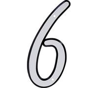 HIllman 841608 4-Inch Nail-On Reflective Plastic House Number 6