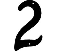 HIllman 841620 4-Inch Nail-On Black Die Cast Aluminum, House Number 2