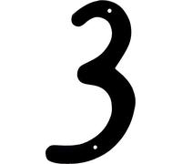 Hillman 841622 Black 4-Inch Nail Die Cast Aluminum, House Number 3