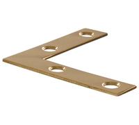 Hillman Hardware Essentials 851101 Flat Corner Brace Iron Bright Brass 2" - 4 pack