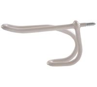 Hillman The Group 852897 Wire Coat Hat Door Hooks for Hanging, White Vinyl Coated 2-Pack