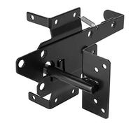 HILLMASTER Heavy Duty Self-Locking Gate Latch for Wooden Fence, Post Mount Automatic Gate Lock Gravity Door Latch Hardware for Secure Pool, Outdoor Garden, Metal Gates Vinyl Fence, Black Finish